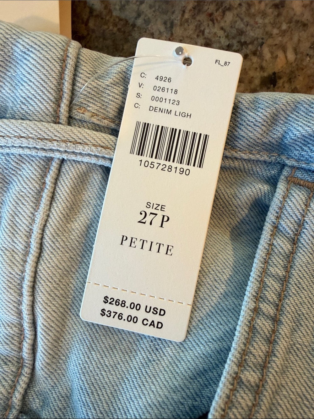 Mother Lil Husler Roller Skimp Fray Jeans in Bring The Cooler Size 27P NWT - Picture 9 of 14
